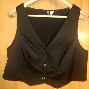 Black Cropped Vest--Divided H&M L